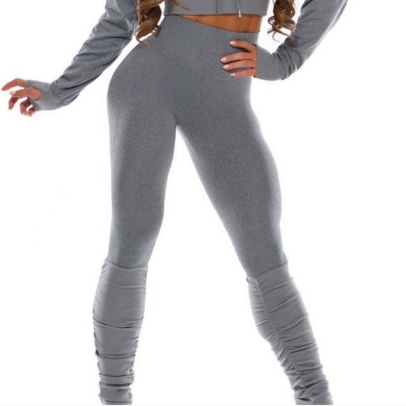 Bombshell Sportswear Pants - ISO Bombshell Grey Legwarmer Leggings